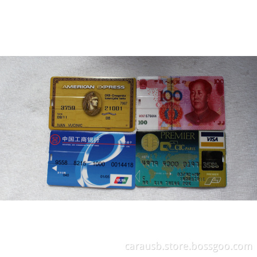 CaraUSB custom U disk monetary printed bank card-type flash drive pendrive customized gift ideas